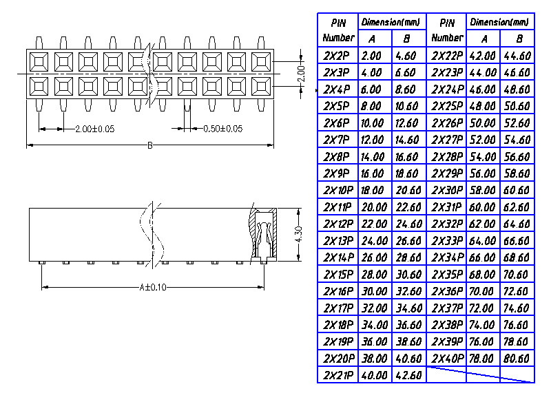 2.0mm SMT vertical model female header pin header socket 1.jpg